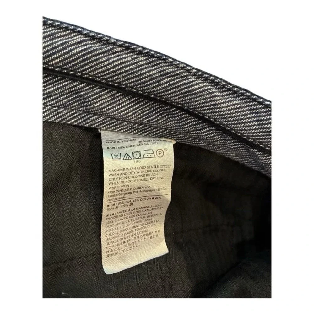 BANANA REPUBLIC Men's Shorts Linen-Blend Slim Fit 9in Inseam Black SZ. 35‎